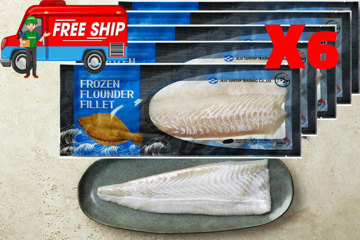 [Free shipping] Jeju Suhyup Olive Flounder Fillet 6Pack(200g X6)