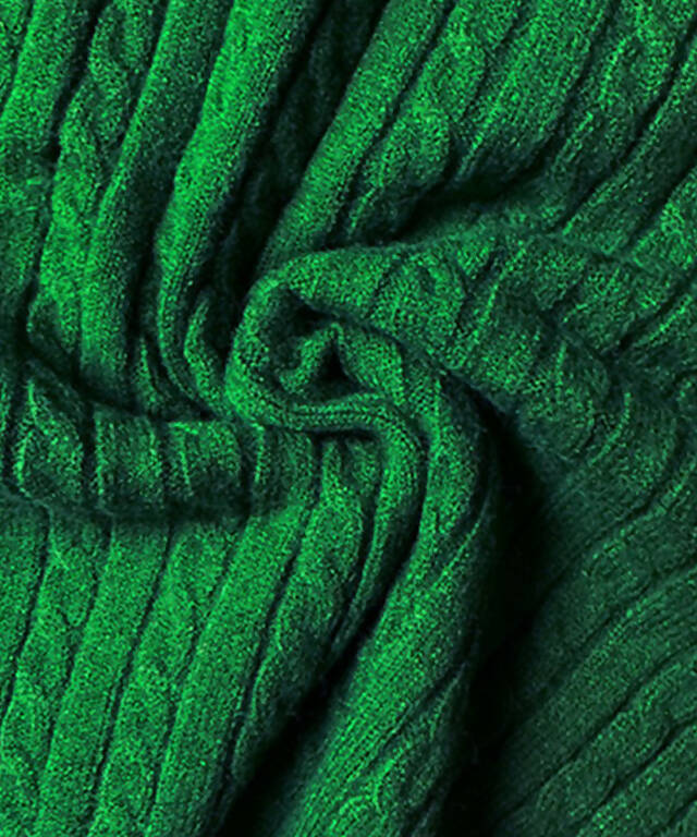 BENECIA 12 Puff Collar Knit - Green