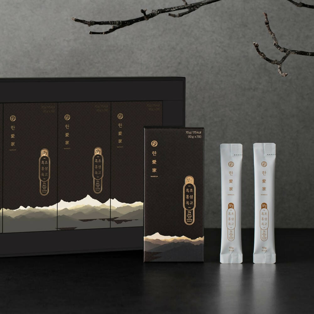 [HANEGA] 10y BLACK VINEGAR RED GINSENG Extract Set (28 pouches)