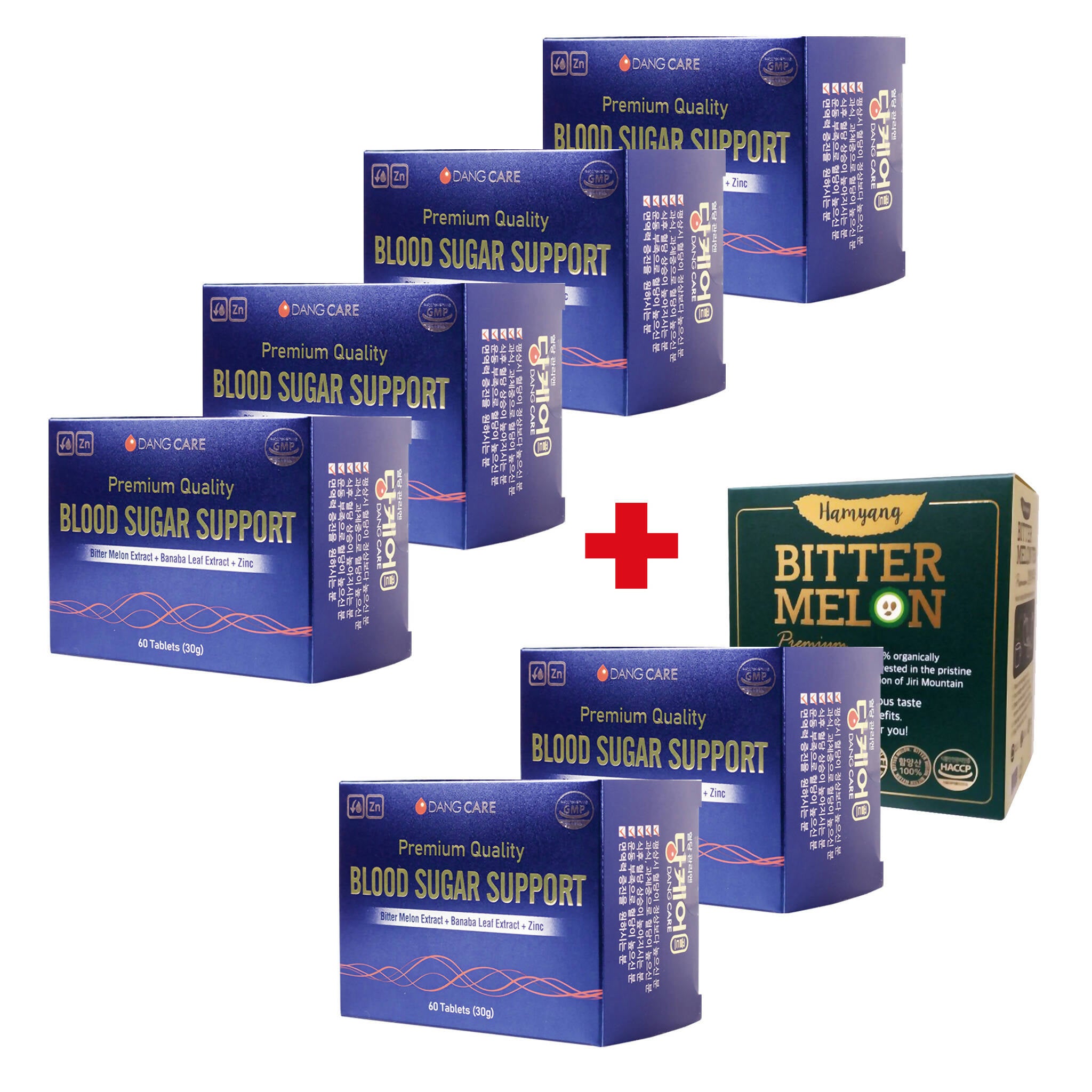 [Best Seller] 4 Boxes of DangCare Blood Glucose Support (60 Tablets) + 2 Box Dangcare Gold Free + Premium Bitter Melon Tea 1 Box Free!~~!!