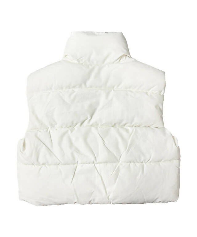 BENECIA 12 Cropped Padded Vest - Ivory