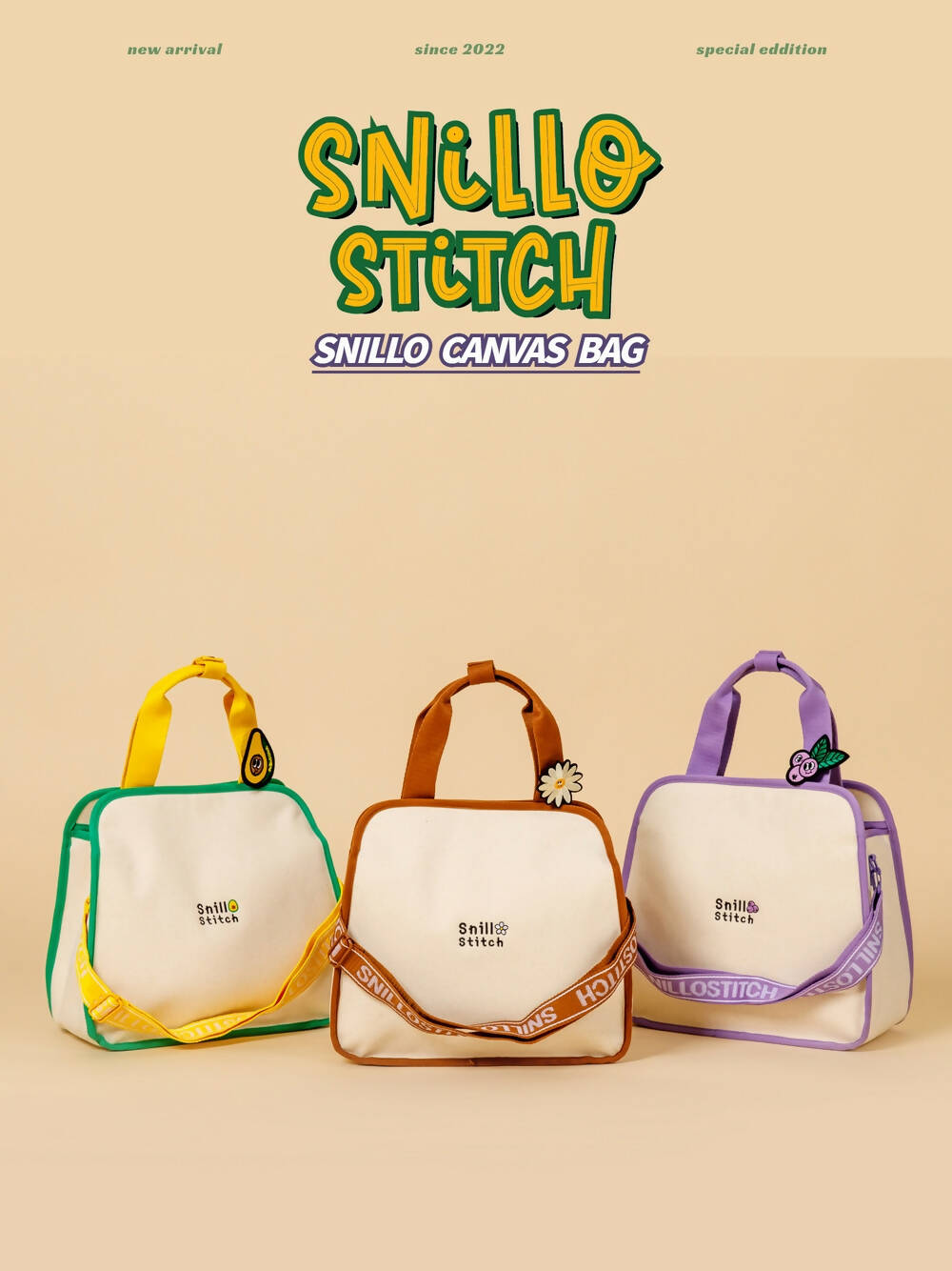 Snillo Stitch Canvas Multi Bag