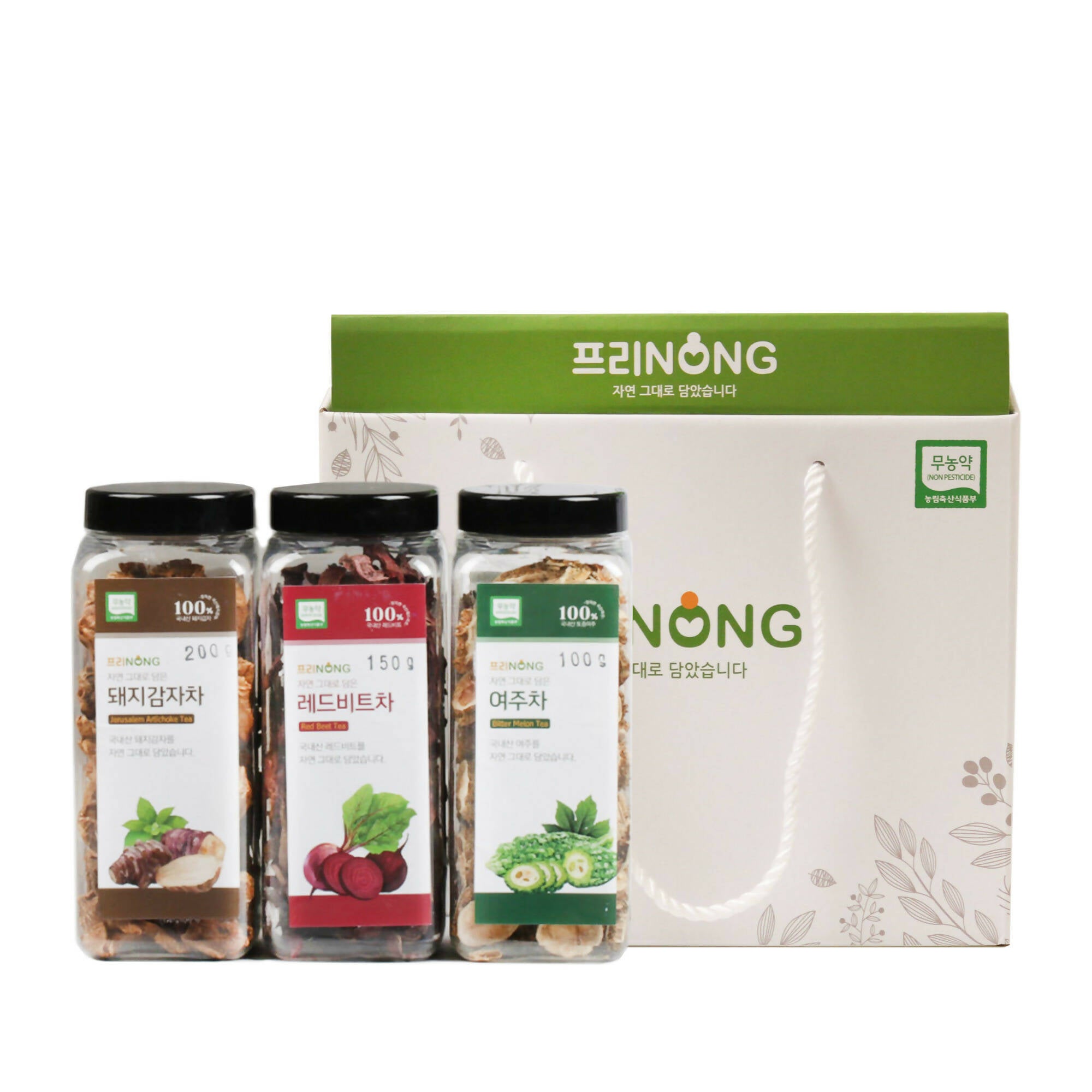 지리산 구례 자연 그대로 차 선물 세트 3종
