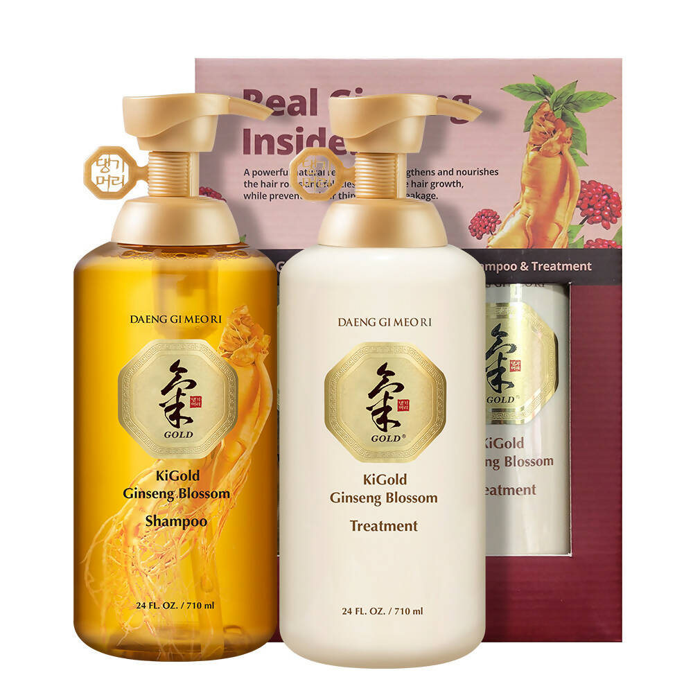 [Daeng gi meo ri] KiGold Ginseng Blossom Shampoo & Treatment Set