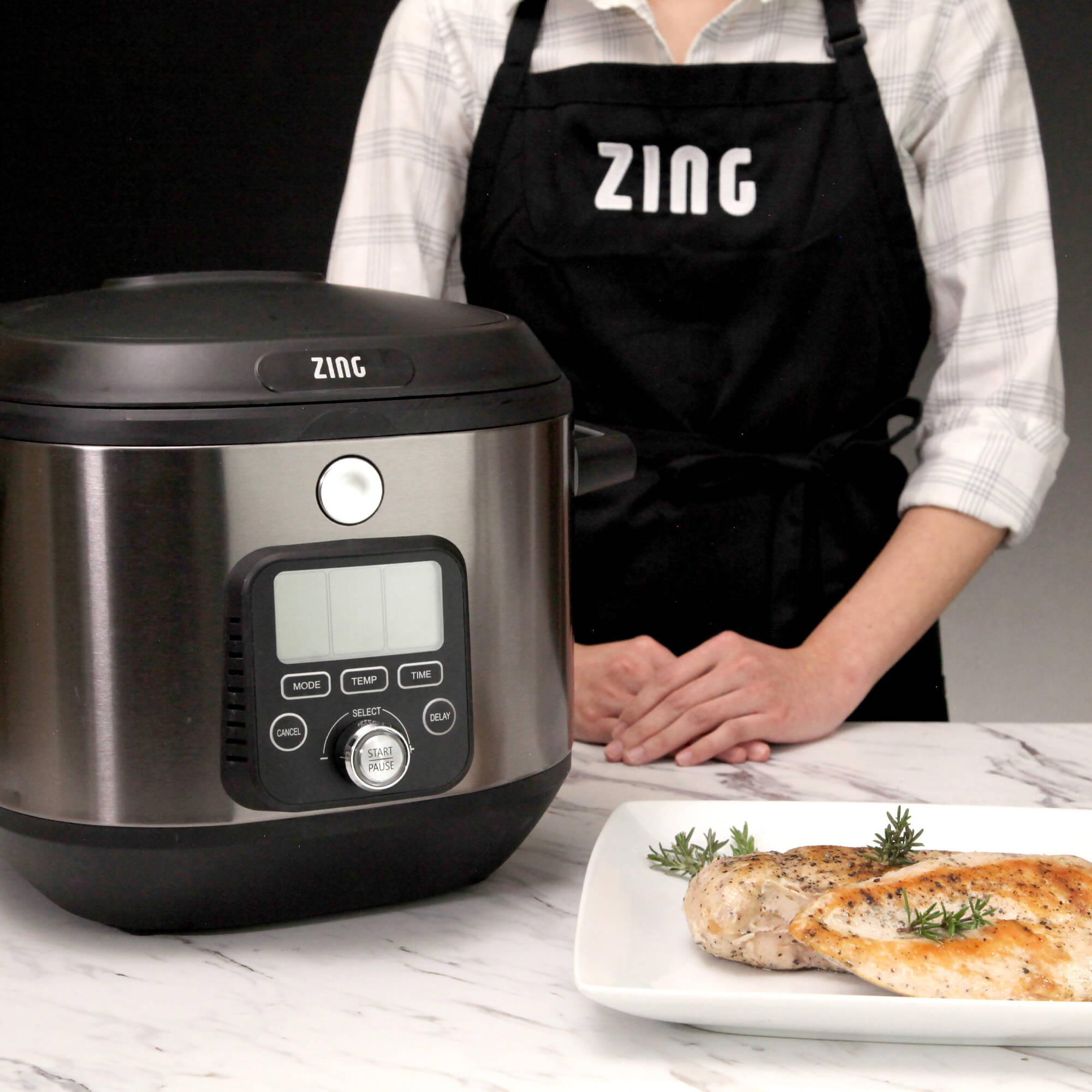 [프로모션] Zing Cook Multi-Cooker with Sous Vide & Slow Cooking Firctions, 6 QT