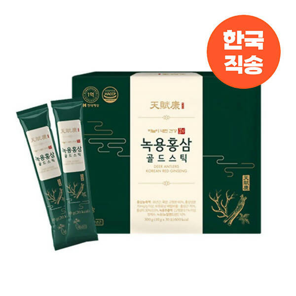 [CHEONBUGANG] Red ginseng gold stick for deer antlers 1BOX (10GX30 Po) 3EA