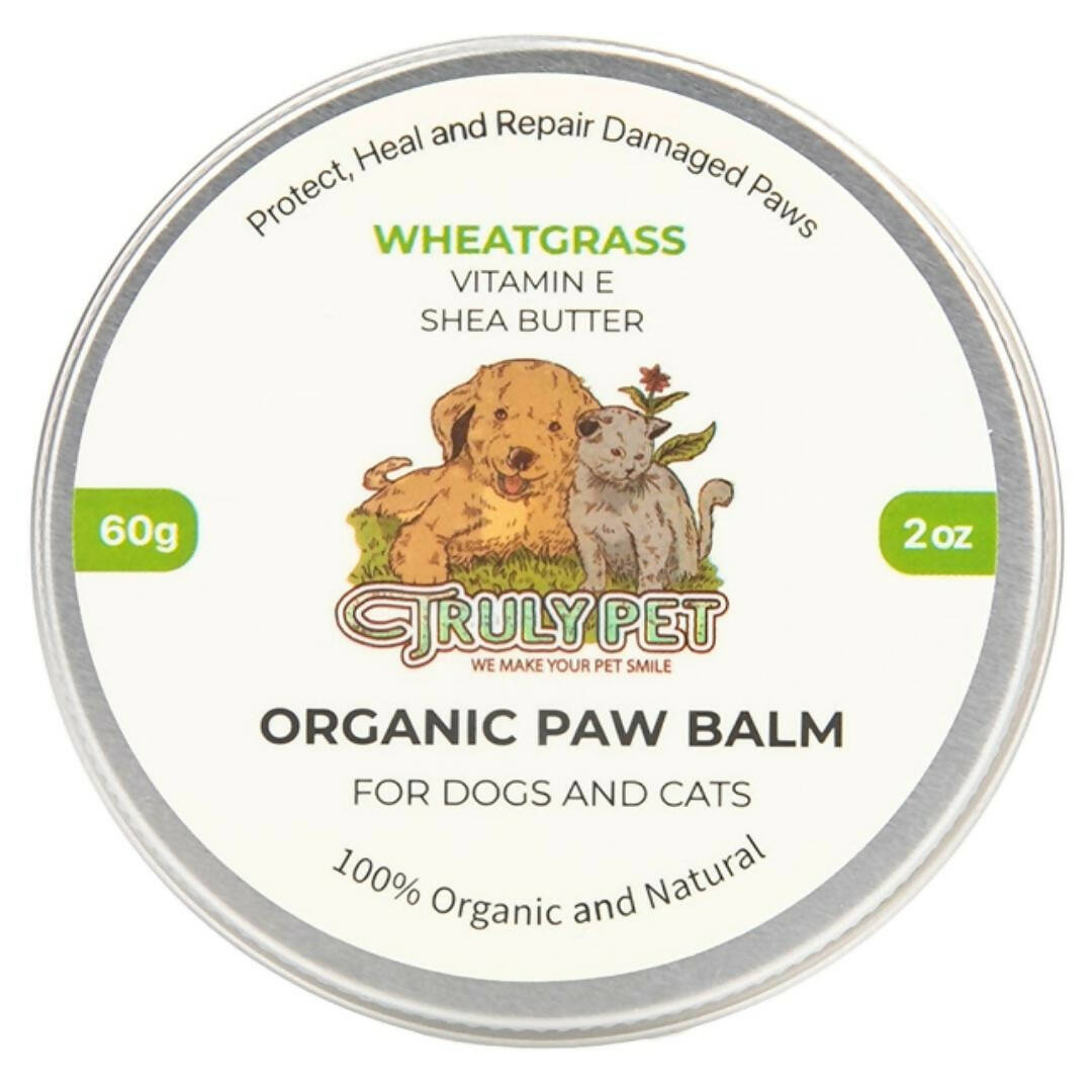 [TRULYPET] [1+1] 밀싹 올게닉 애견 발바닥 재생 밤(유통기한 2024년 5월20일) Organic Wheatgrass Dog Cat Paw Pads Balm for Cracked, Irritated Paw, Palm, Nose