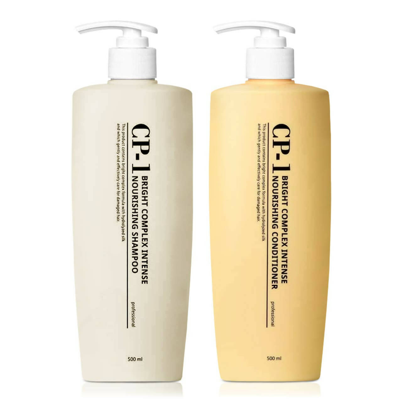 CP-1 Nourishing Shampoo + Conditioner 500ml SET Korean Beauty for Dry Damaged Hair with Premium Keratin, Protein, Spa Products