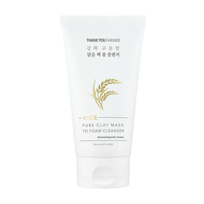 [Thank You Farmer] Rice Pure Clay Mask to Foam Cleanser 150ml